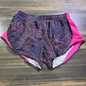 Soffe Junior Low‎ Rise Running Shorts M Black Pink Blue Athletic Gym